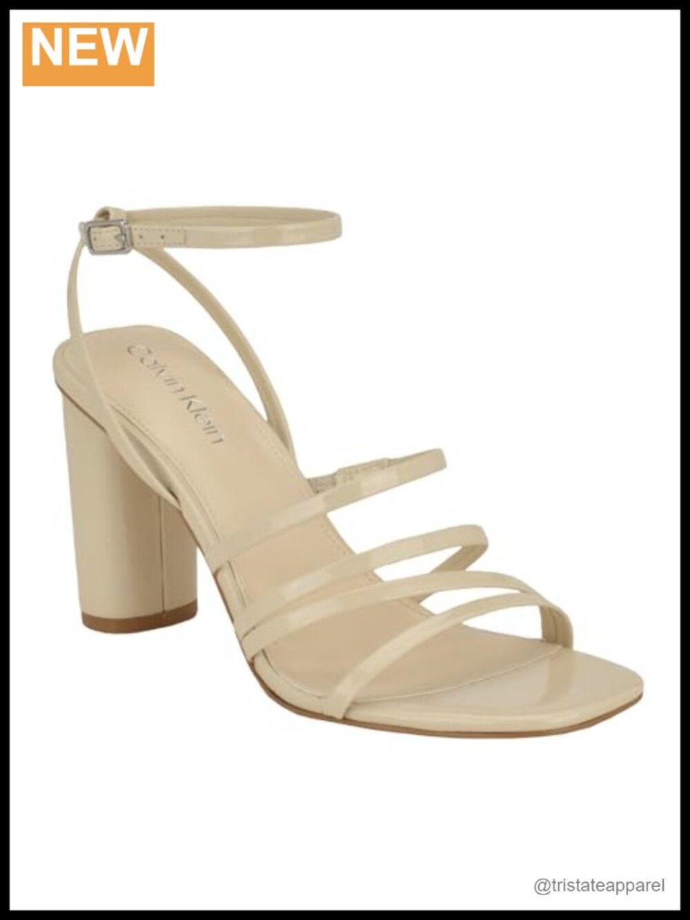 Norra High Block Heel Ankle Strap Dress Sandal Faux Leather